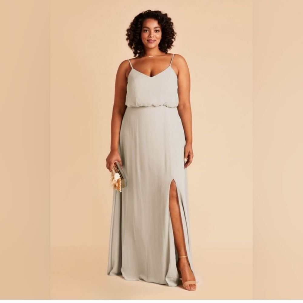 Birdy Grey GWENNIE DRESS CHIFFON DOVE GRAY GORGEOUS